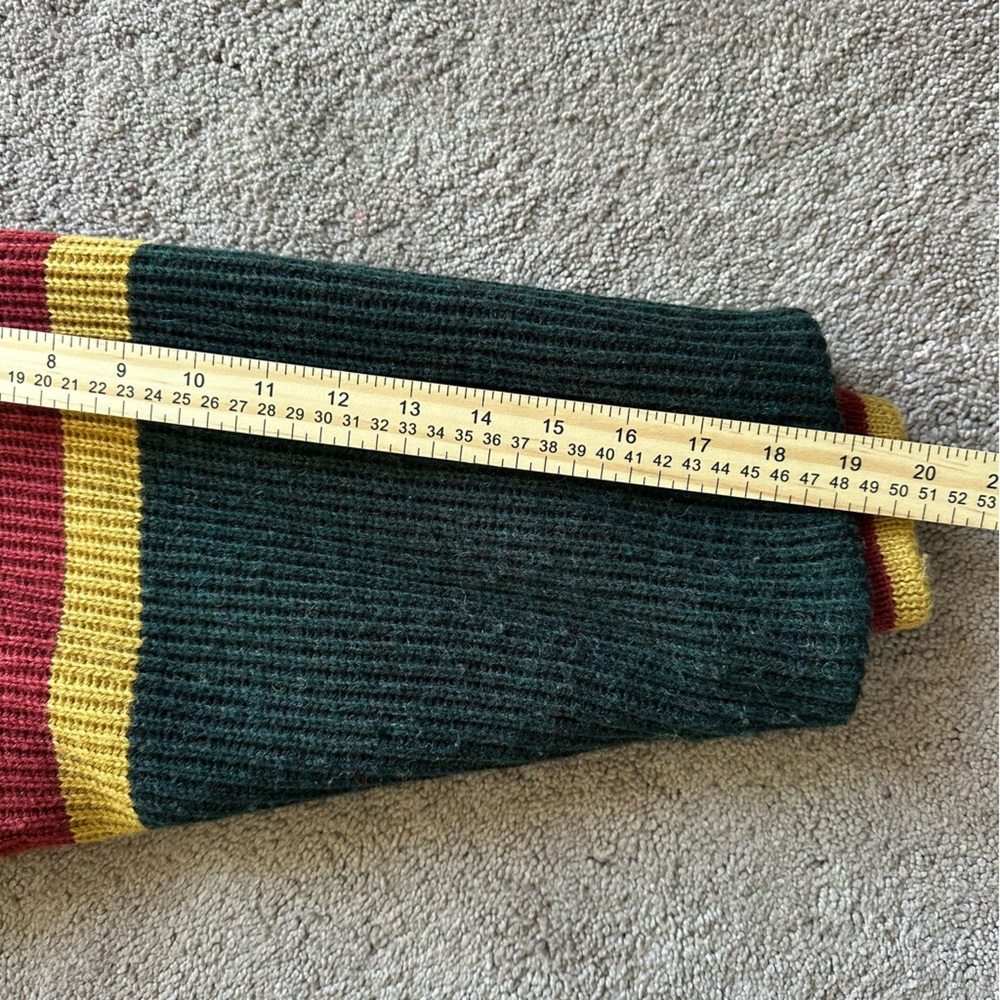 Vintage New Fast Retro Athletic Varsity Knit Bomber Jacket Lined XL Gryffindoor - Picture 11 of 11